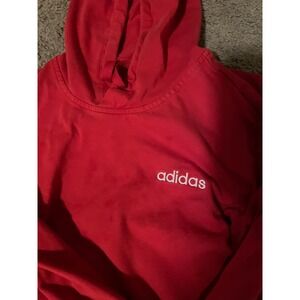Mens Adidas Red Hoodie pullover